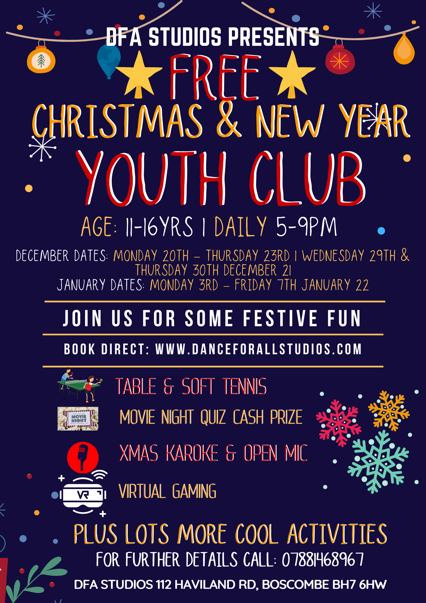Christmas & New Year Youth Club Poster 2